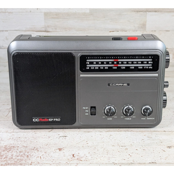 C Crane CCRadio-EP-Pro Portable AM/FM Radio Dark Gray - Tested Works - Picture 1 of 10